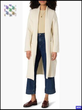 Oversized Heavyweight Cotton Blend Cardigan Sweater Long Duster Chic Minimal